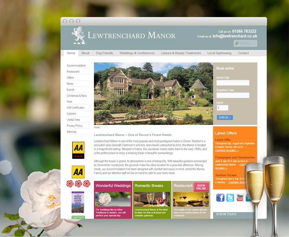 Lewtrenchard Manor Website