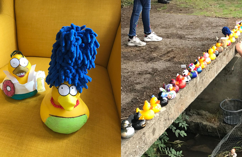 Homer and Marge Duck Race