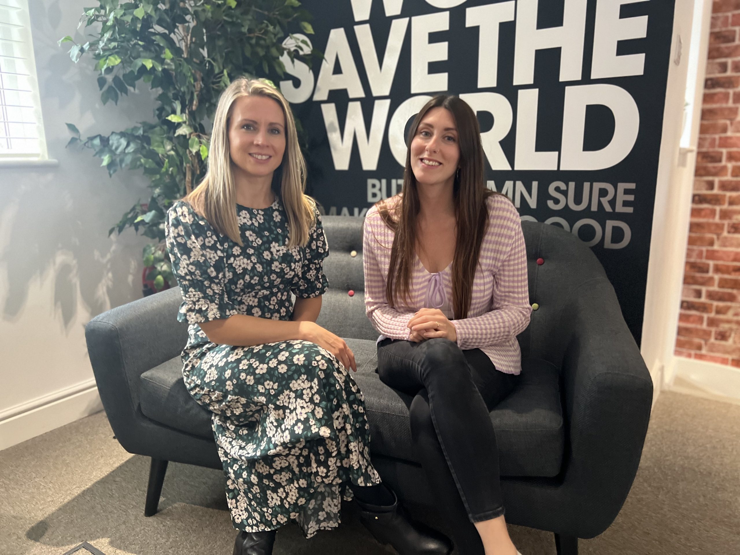 Jane Entwistle, Director of Marketing Agency, Entyce Creative is sat with newly-appointed Head of Content, Hannah Jenkins